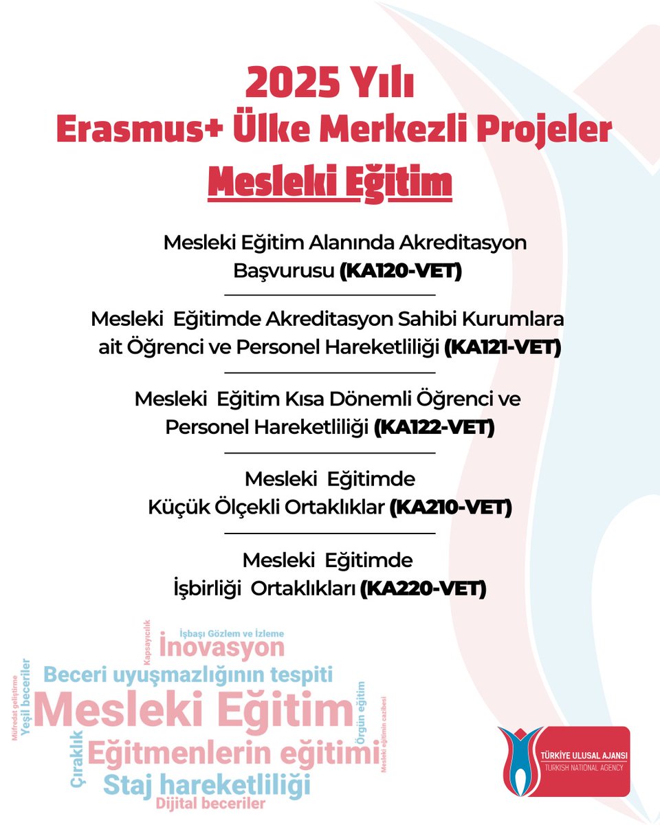 ulusalajans's tweet photo. 📢 Erasmus+ Programı Ülke Merkezli Projeler başvurularınızı bekliyor ✅ 

ℹ️https://t.co/eiwT1QmToP https://t.co/yweGWvd2Wx