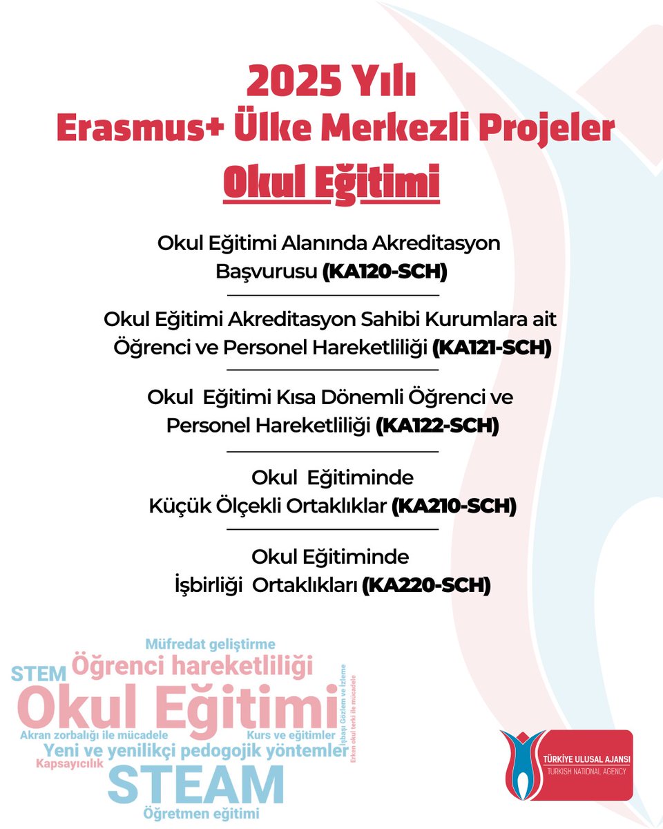 ulusalajans's tweet photo. 📢 Erasmus+ Programı Ülke Merkezli Projeler başvurularınızı bekliyor ✅ 

ℹ️https://t.co/eiwT1QmToP https://t.co/yweGWvd2Wx