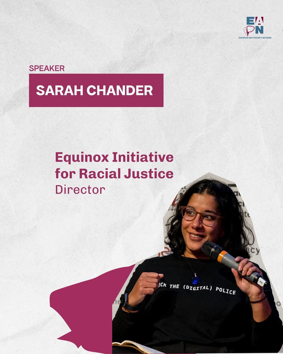 Equinox: Racial Justice Initiative (@equinoxrji) on Twitter photo Our very own <a href="/sarahchander/">sarah chander 🇵🇸</a> will be speaking at the People's Summit 2024: How to Shape the EU Anti-Poverty Strategy? 🌍
She will be part of the group discussion on how to use EU funding to eradicate poverty with <a href="/enrico_tormen/">Enrico Tormen</a> from <a href="/SaveChildrenEU/">Save the Children Europe</a> & @JMachacova from <a href="/EAPNEurope/">EAPN</a>‼️ Our very own <a href="/sarahchander/">sarah chander 🇵🇸</a> will be speaking at the People's Summit 2024: How to Shape the EU Anti-Poverty Strategy? 🌍
She will be part of the group discussion on how to use EU funding to eradicate poverty with <a href="/enrico_tormen/">Enrico Tormen</a> from <a href="/SaveChildrenEU/">Save the Children Europe</a> & @JMachacova from <a href="/EAPNEurope/">EAPN</a>‼️