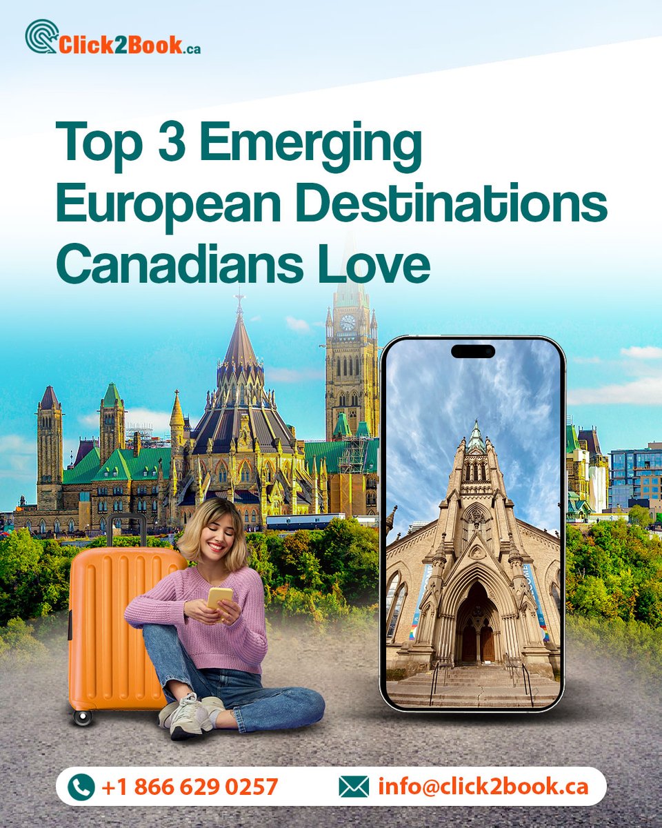 click2book__ca's tweet photo. Calling all Canadian travelers! 🇨🇦 Explore the Top 3 Emerging #European Destinations you'll absolutely fall in love with. 🧳✈️

#ljubljana #Slovenia  #porto  #Portugal  #tbilisi #Georgia https://t.co/s9kFQgrMXs
