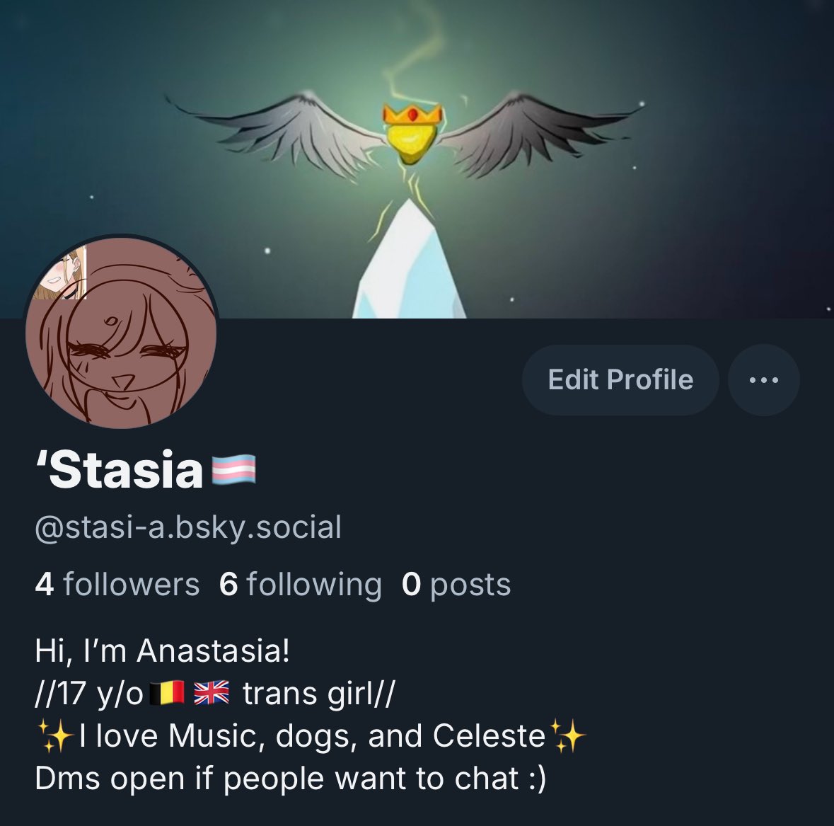 Add me on the butterfly app! I’ll still be active on here, but it’s good to have an alternative :)