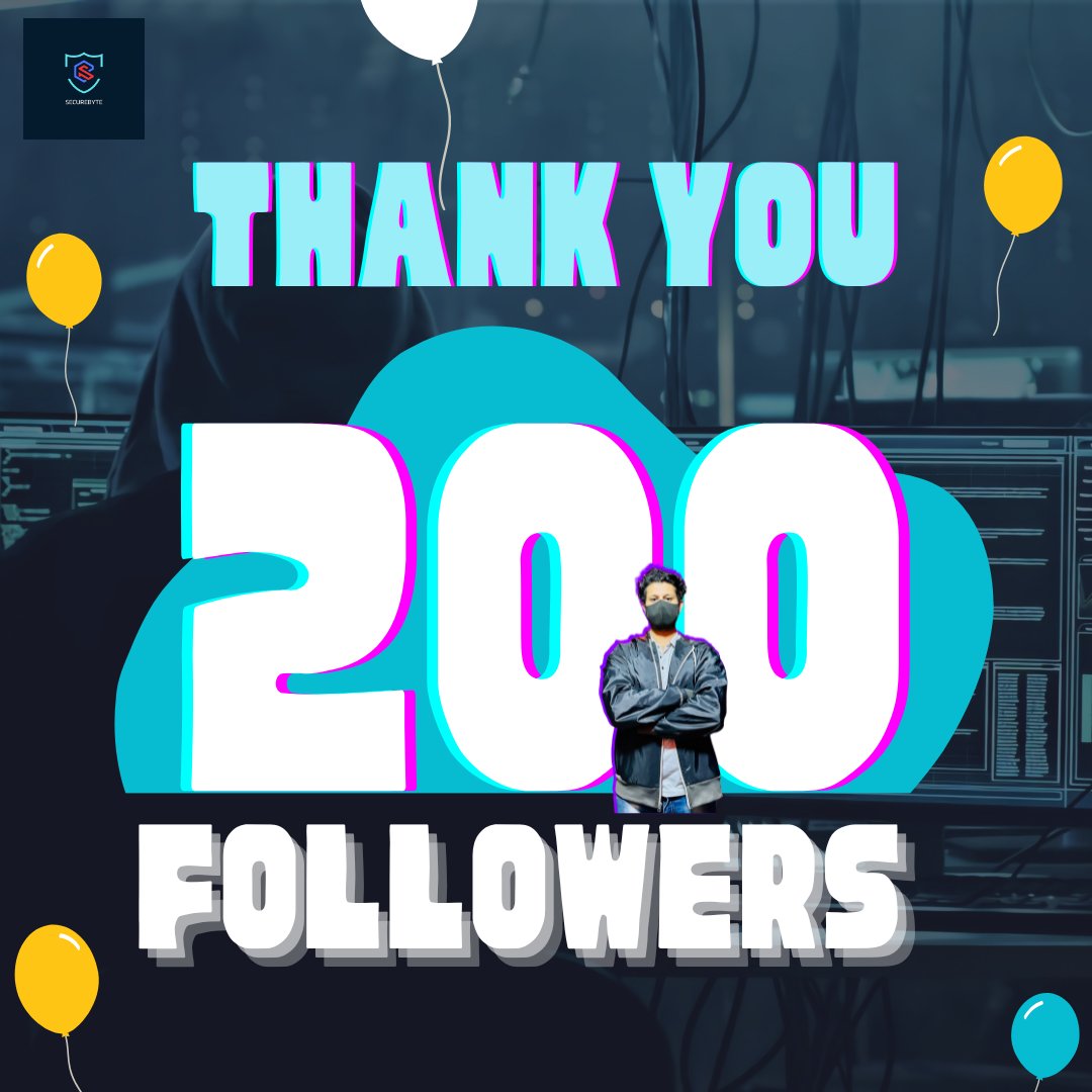 naemazamchow's tweet photo. ๐ Big News! ๐
Iโm thrilled to congratulate @SecureByteORG on hitting:
โ
300 YouTube Subscribers ๐ฅ
โ
200 Twitter Followers ๐ฆ
This is more than numbersโitโs a growing family Thank YOU for the support. Buckle up; ๐ช๐ฅ
#SecureByte #CyberSecurity #MilestoneAchieved https://t.co/d7DCP4fd7U