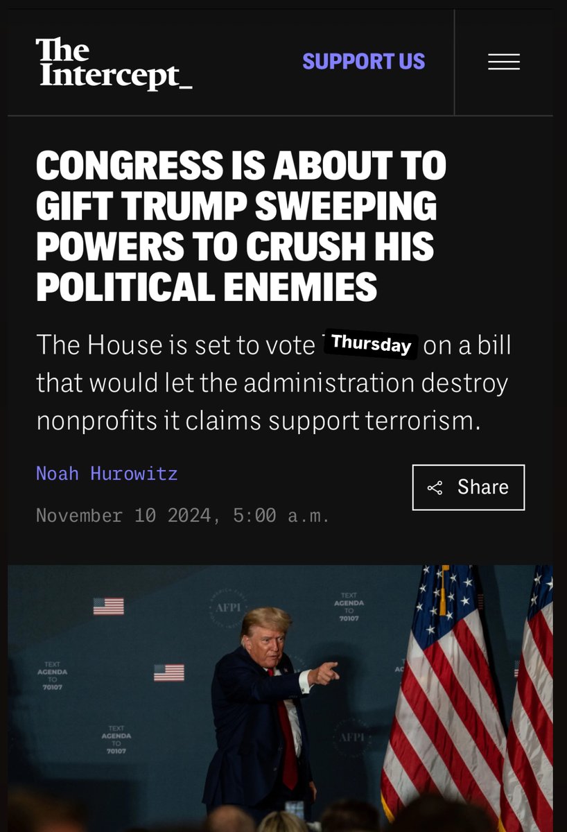 Noah Hurowitz (@noahhurowitz) on Twitter photo TODAY: The House is set to vote on H.R. 9495, the "nonprofit killer" bill designed to target pro-Palestine groups — and which could empower Trump to go after other political foes
Debate starts at 9, voting to follow at 10. I'll be updating here, with story tk at <a href="/theintercept/">The Intercept</a> TODAY: The House is set to vote on H.R. 9495, the "nonprofit killer" bill designed to target pro-Palestine groups — and which could empower Trump to go after other political foes
Debate starts at 9, voting to follow at 10. I'll be updating here, with story tk at <a href="/theintercept/">The Intercept</a>