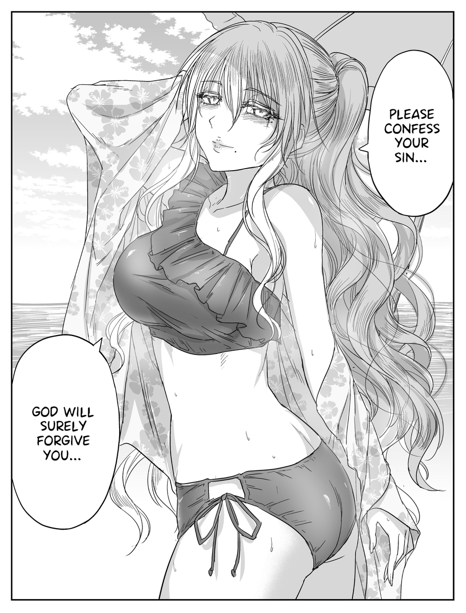@man_Arihred English Version! [The Sister has Strength even in a Swimsuit.] (1/2) 