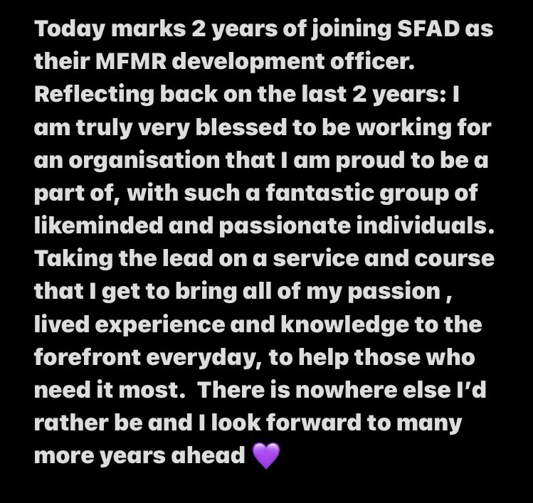 KerrySfad's tweet image. 2 years at SFAD today! 💜 @ScotFamADrugs #selfAdvocacy #developmentOfficer