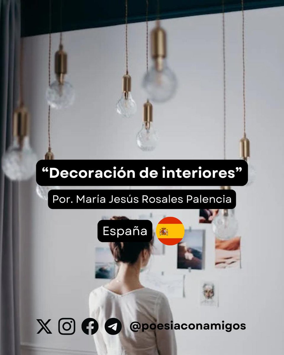"¡Ay, paradigma de la historia triste!"

Desde España llega a #PoesíaConAmigos la poetisa Maria Rosales Palencia con un soneto títulado "Decoración de interiores" bienvenida siempre a esta tu casa. 

Disfruta del soneto completo en poesiaconamigos.com/2024/11/21/dec…