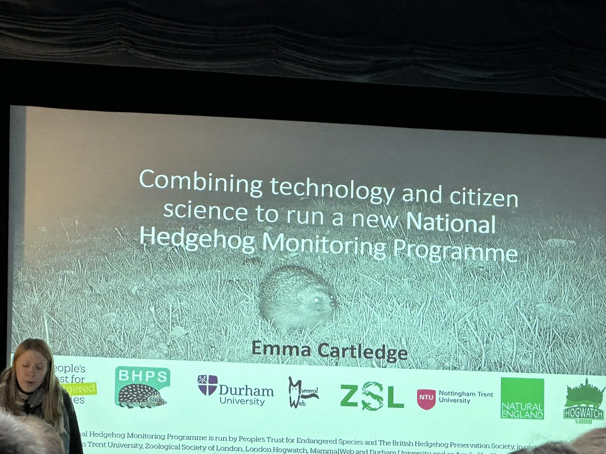 Marise (@marise_a) on Twitter photo Hedgehogs!! Fantastic to hear from Dr Emma Cartledge about this amazing pilot project at the <a href="/NBNTrust/">NBN Trust</a> Conference today
<a href="/PTES/">People's Trust for Endangered Species</a> <a href="/durham_uni/">Durham University</a> <a href="/MammalWeb/">MammalWeb</a> <a href="/OfficialZSL/">ZSL</a> <a href="/NottmTrentUni/">Nottingham Trent University</a> <a href="/NaturalEngland/">Natural England</a>
#NBNConf24 Hedgehogs!! Fantastic to hear from Dr Emma Cartledge about this amazing pilot project at the <a href="/NBNTrust/">NBN Trust</a> Conference today
<a href="/PTES/">People's Trust for Endangered Species</a> <a href="/durham_uni/">Durham University</a> <a href="/MammalWeb/">MammalWeb</a> <a href="/OfficialZSL/">ZSL</a> <a href="/NottmTrentUni/">Nottingham Trent University</a> <a href="/NaturalEngland/">Natural England</a>
#NBNConf24
