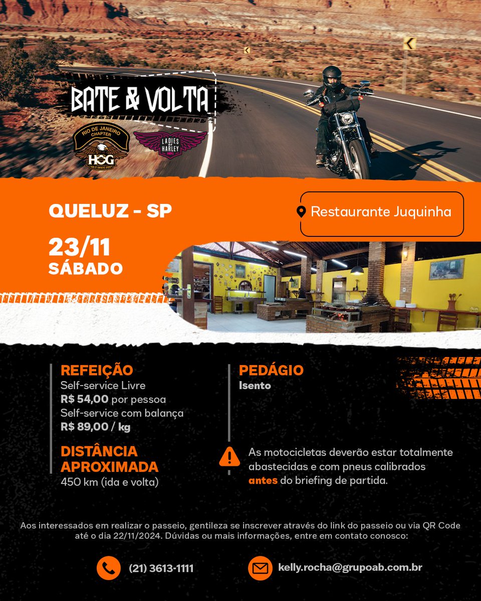 Harley_Rio's tweet photo. Você está pronto para mais uma aventura emocionante?🏍

Junte-se a nós no sábado, 23/11, para um B&amp;V.

📍Queluz - SP - Restaurante Juquinha

⚠ Fique atento ao briefing e vamos nos divertir!! https://t.co/7WFE8QLCGz