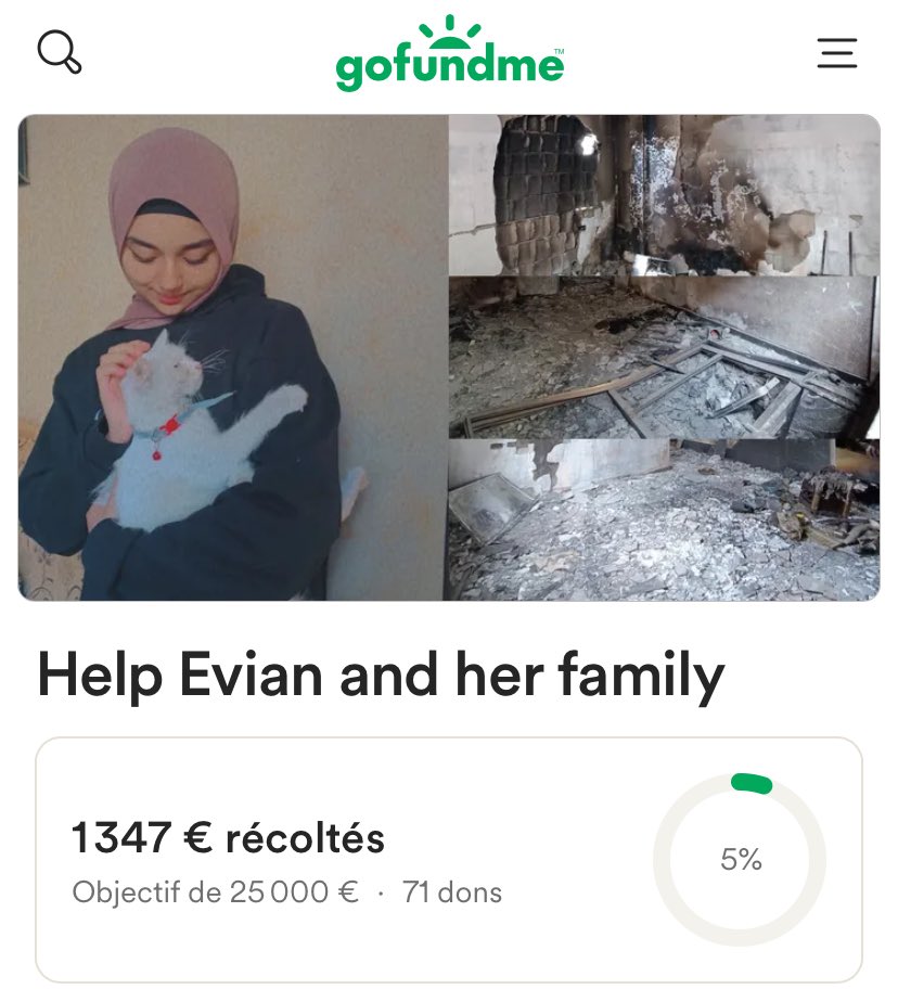 ‼️ 17 jours sans dons pour Evian et sa famille!! Ils vivent dans le nord, où les attaques sont incessantes. La nourriture n’entre plus, et les soins deviennent  presque impossibles à obtenir. S’il vous plaît RT et donnez si vous le pouvez!! 

🔗 gofund.me/92ea8ef2