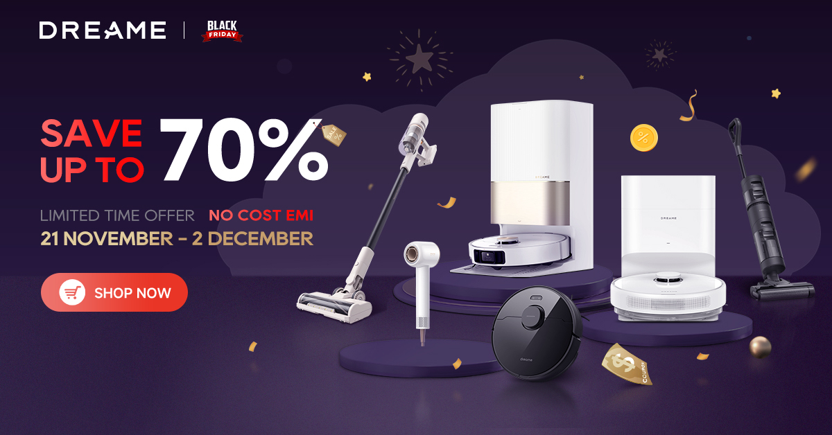 ManuBuildingnxt's tweet image. &quot;Black Friday is here! 🖤

Grab exclusive deals on Dreame Vacuums &amp;amp; Grooming Products on @amazonIN . Don’t miss out!