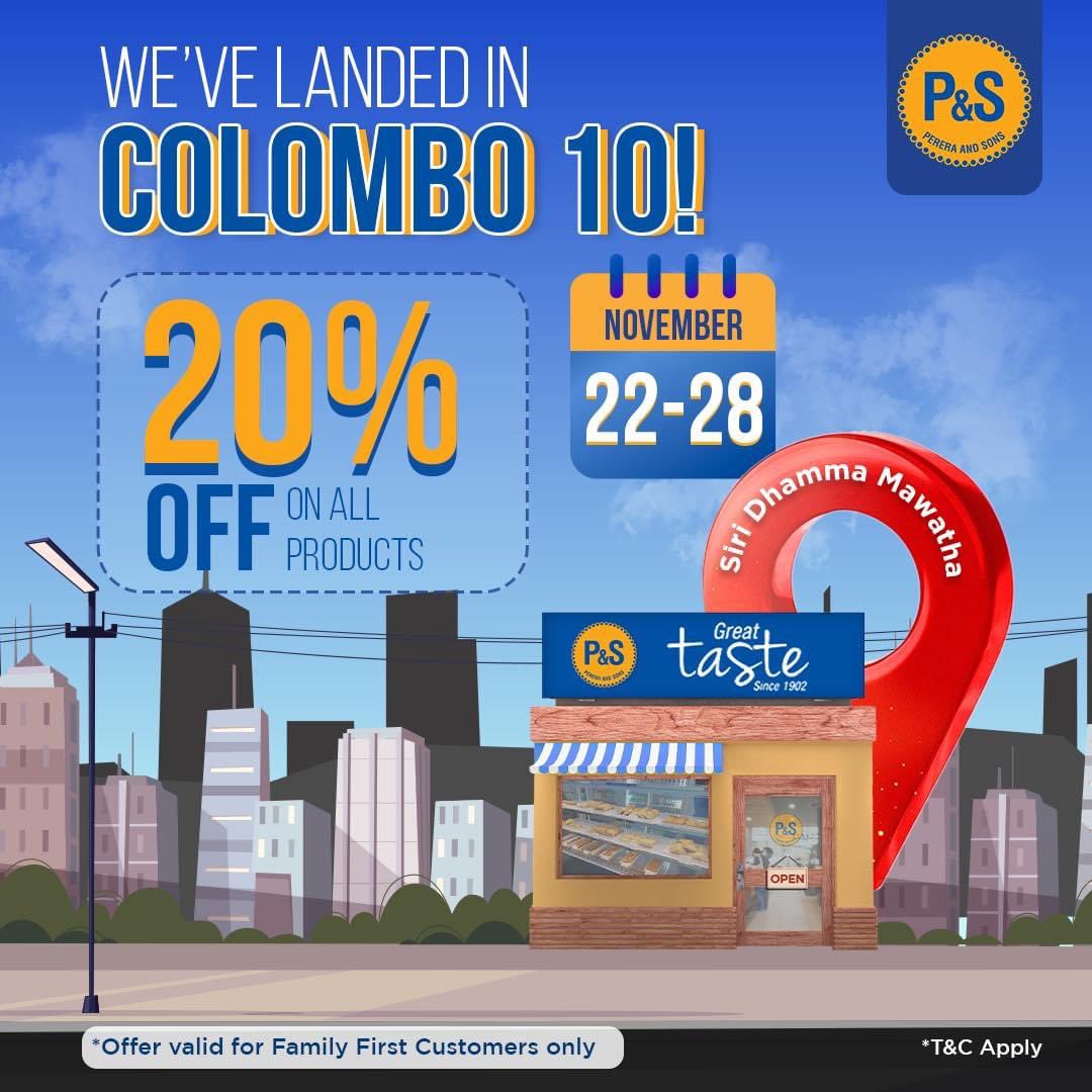 PereraAndSons's tweet image. We’re opening our brand-new outlet in Siri Dhamma MW, Colombo 10 on November 22nd! 

To share the joy, we’re offering Family First customers an exclusive 20% discount on all products (excluding Curry Bowl items) from November 22nd to 28th.

#PNS #NewOutlet #Promo