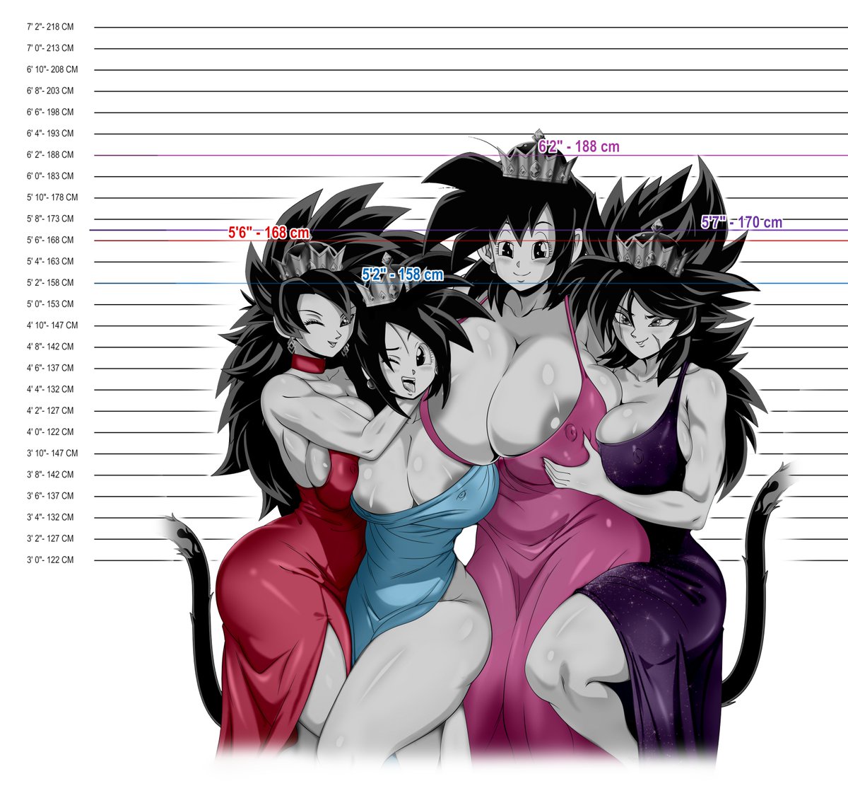 Bluegraves3's tweet photo. Saiyan royalty size comparison

Characters:
Princess Lyra (belongs to @MyraBlazeII)
Apricos - Universe - X6
Queen Melona - Universe - X6
Queen Myra (belongs to @MyraBlazeII) https://t.co/lOE3cU3Vlm