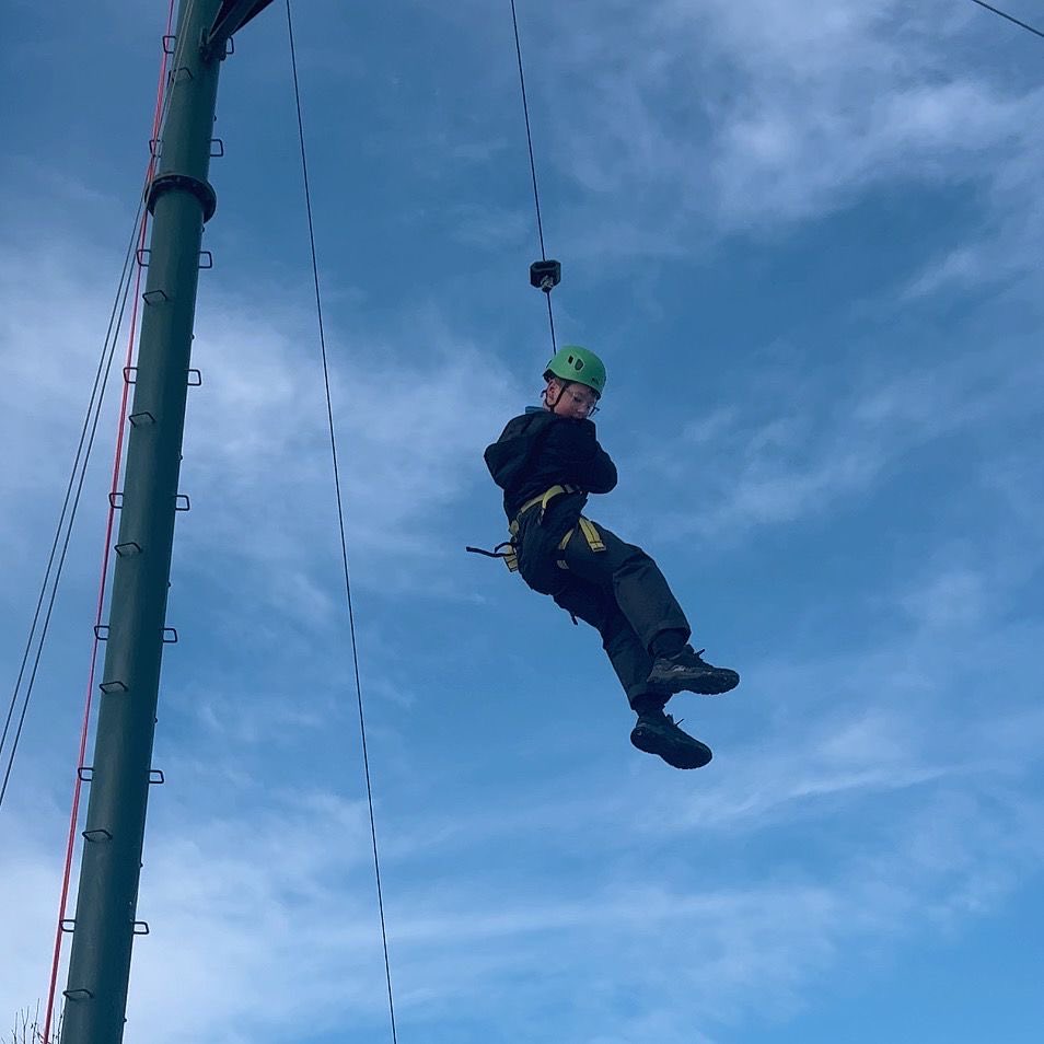 Children were fearless as they climbed and dived from the fan jump 🦅🦅🦅