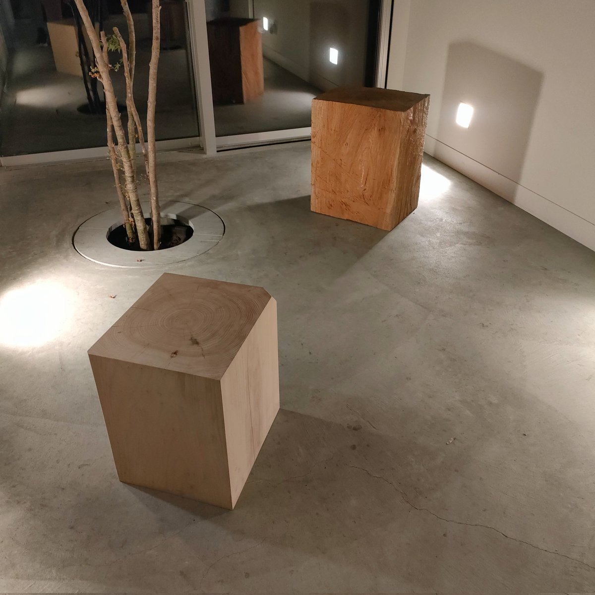 札幌のGALLERY MoNMAで11月24日（日曜日）まで開催中の上ノ大作個展「SELF-PORTRAIT Ⅱ」へ。ギャラリースペースに現れた枯山水に、北海道の土と窯焚きの灰、台湾の技法を取り入れた野焼きによる割れが風景をつくっていました。