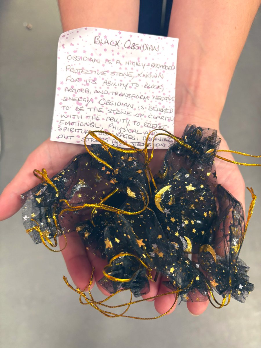 208ward's tweet image. Gifted - little bags from a patients family 🤍 Better get charging our crystals!