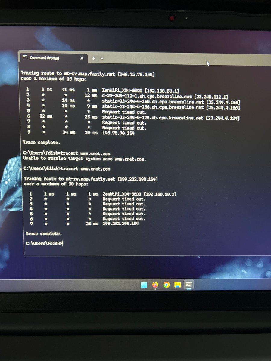fdisker's tweet photo. @breezeline is there an outage in 43035?  Lots of packet loss and connectivity is up and down. https://t.co/RaA0HOWOce