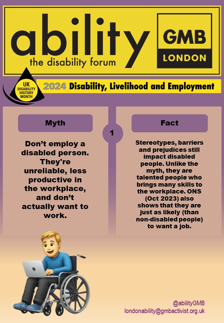 GMB Ability Myth-buster One 🖤💛🖤
#UKDHM2024 #DisabilityHistoryMonth