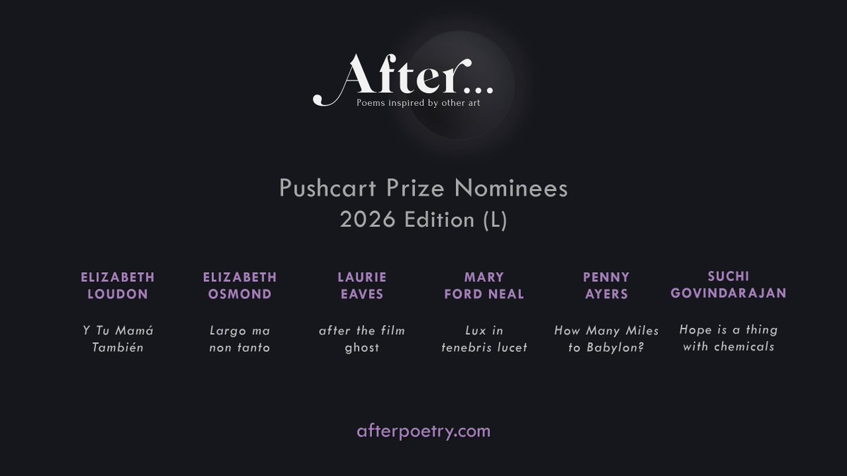 After... Poems inspired by other art tweet media