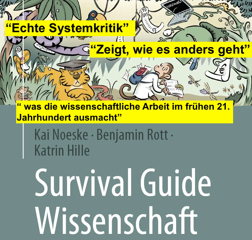 Danke Kristin Eichhorn f. deine positive Besprechung unseres #SurvivalGuideWissenschaft! 
👉soziopolis.de/ratgeber-fuer-…

Wenn wir damit neben Akademiker:innen auch der Veränderung helfen können, hat sich unsere Arbeit doppelt gelohnt.
link.springer.com/book/10.1007/9…
#IchbinHanna #WissZeitVG
