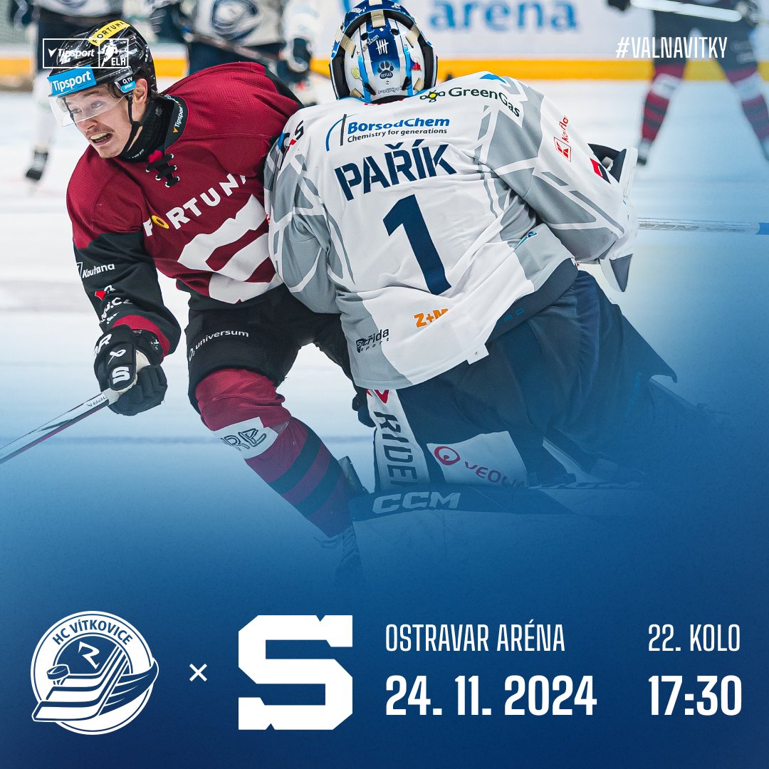 hcvitkovice's tweet photo. GAME DAY| Dnes si to v televizním utkání rozdáme s pražskou Spartou. #valnavitky https://t.co/7miKnBAjrG