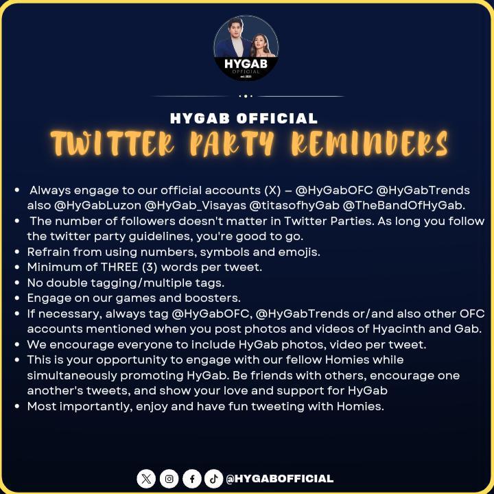 HyGabOFC's tweet photo. Eyes here, Homies!

Always remember our Twitter Party Rules and please be guided accordingly! Enjoy tweeting everyone!

COOKING COMEBACK NG ELVI

#HyGab | #ChasingInTheWild 
#HyacinthCallado | #GabLagman
#CITWNostalgiaIsADangerousThing https://t.co/d8ha0WwJ7y
