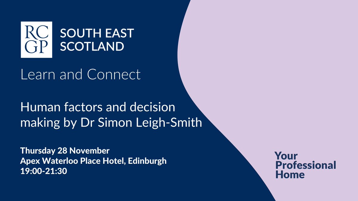 There's just one week until the RCGP South East Scotland Learn and Connect with a consultant in Emergency Medicine with an interest in teamwork skills and excellent pre-hospital care for major trauma and critical illness.

10 tickets remain, book now bit.ly/3Z7PfR2
