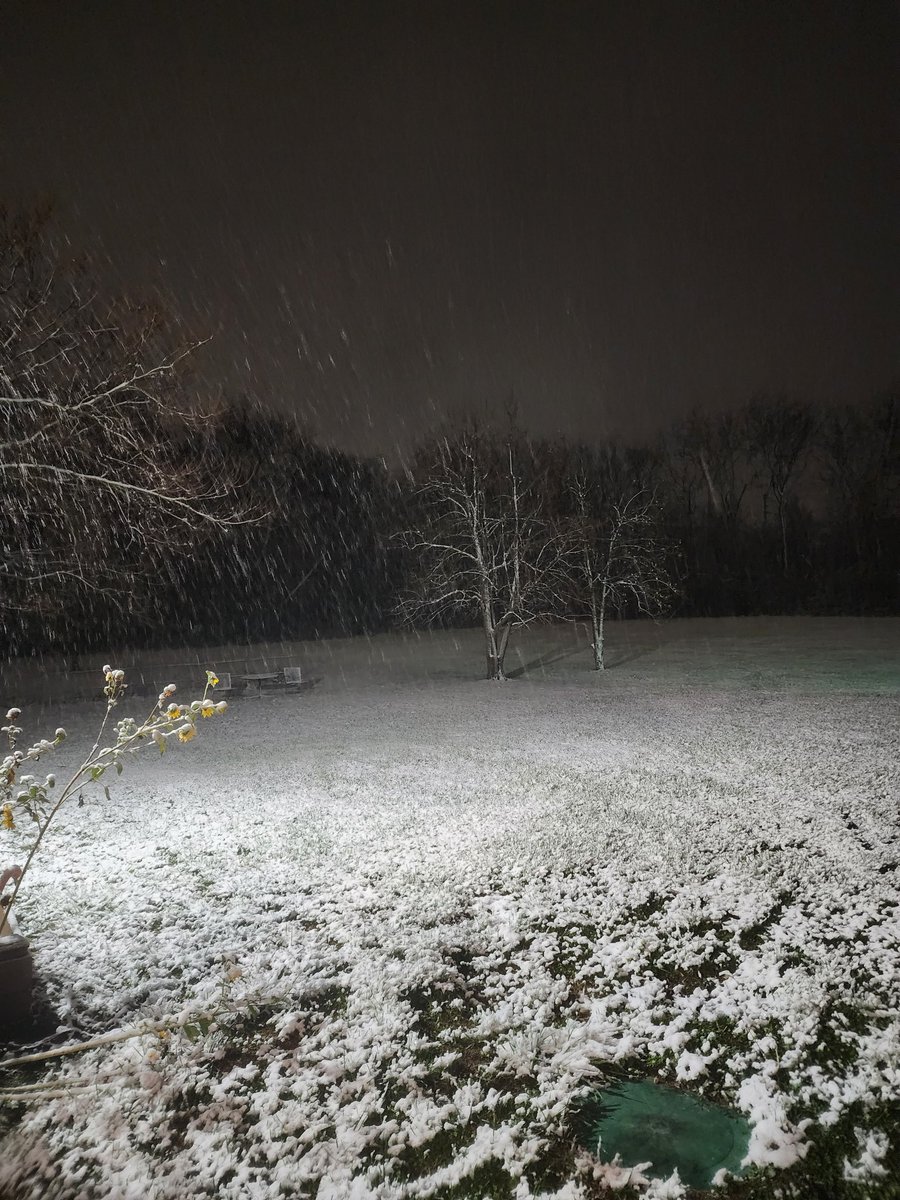 We don't normally see snow this early, but I woke up to this. Have a beautiful day!