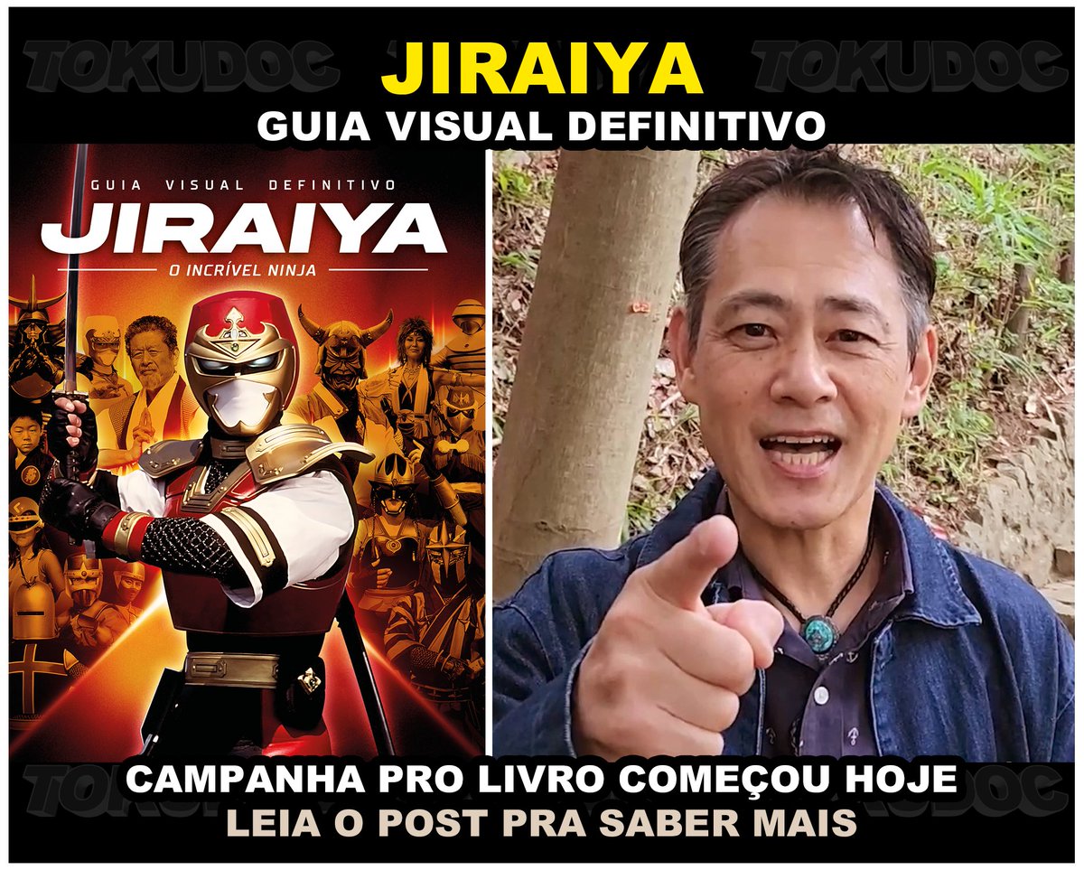 JIRAIYA vem aí! Começou hoje a campanha pro lançamento do “Guia Visual Definitivo” na plataforma do <a href="/catarse/">Catarse</a> lançado pela @editoramozu. Os colaboradores levarão itens exclusivos autografados pelos atores do Jiraiya e Manabu. Link: catarse.me/jiraiya