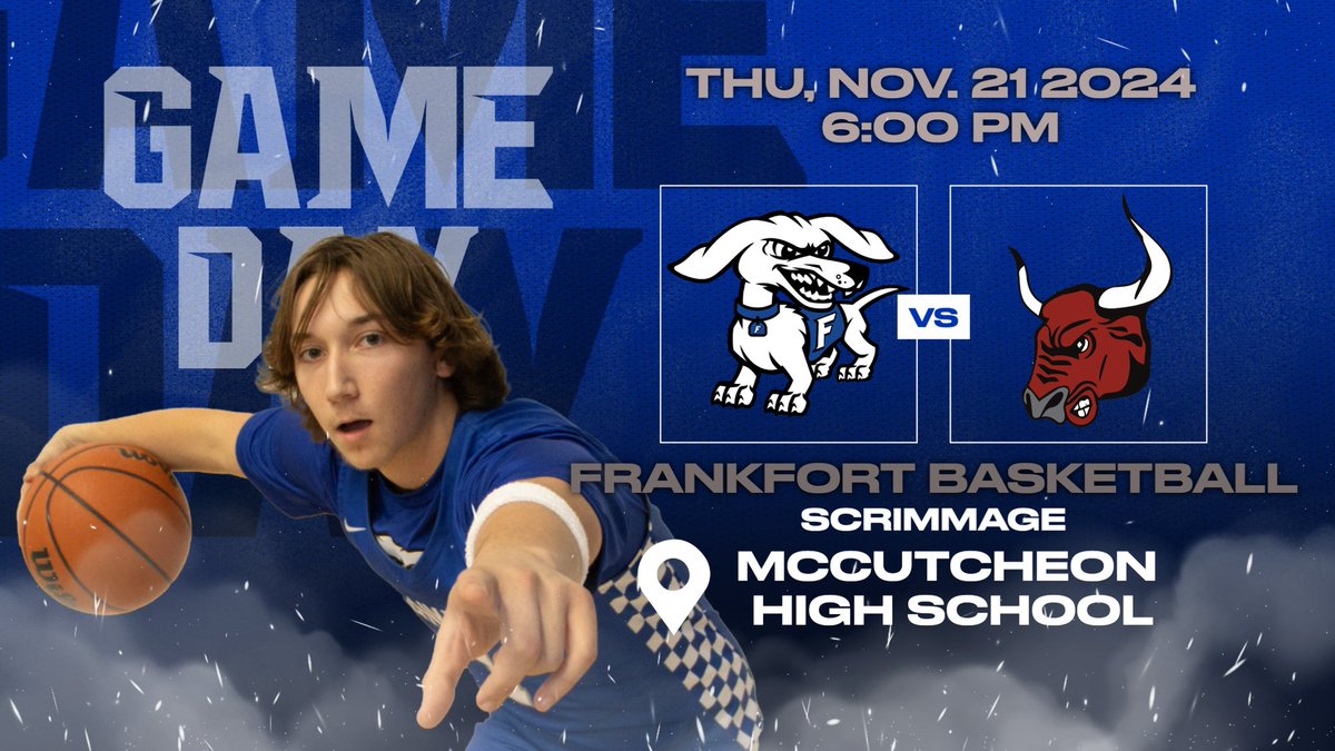 It’s #GAMEDAY
-SCRIMMAGE-
🏀» <a href="/Frankfort_BBall/">Frankfort Boys Basketball</a> 
🆚 » <a href="/MavBBall/">McCutcheon Basketball</a> 
⏱ » 6:00 PM
📍 » <a href="/mccutcheonmavs/">McCutcheon Athletics</a> 
🎟 » <a href="/TheEventlink/">Eventlink®</a> 
<a href="/FHSHotDogs/">Frankfort High School</a> 
<a href="/IHSAA1/">IHSAA</a> 
Let’s Go Hot Dogs!