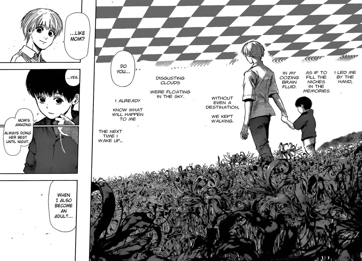 @Not_Funker Tokyo Ghoul have seqeucne where character intereact with other version fo themselves as a way to show their thoughts etc etc (some not violence sample) 