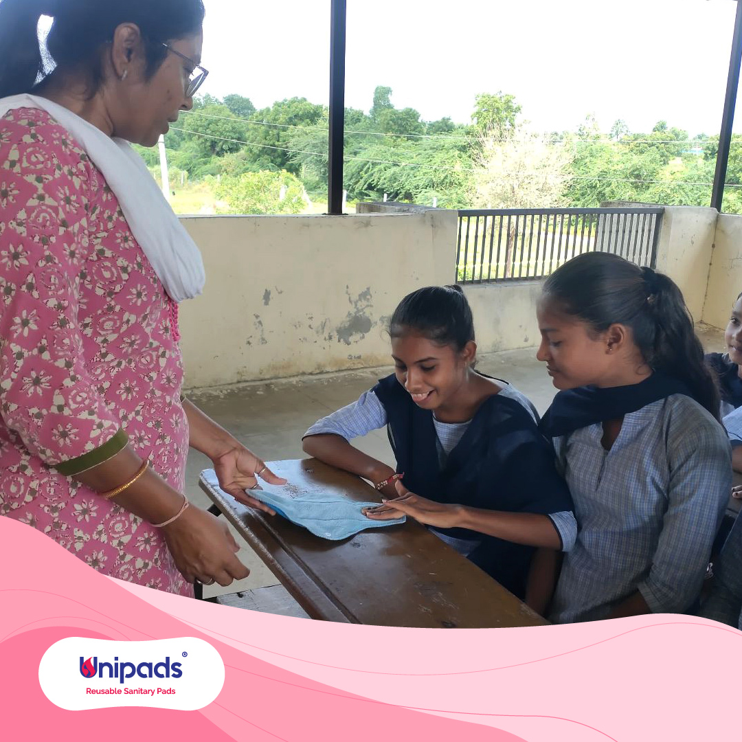 unipads_india's tweet photo. In Thara Taluka, Kalyani Pushpa empowered 980 girls in 8 schools with menstrual hygiene education, creating a safe space to break taboos, foster understanding, and inspire change with care and compassion. #unipads #menstruationeducation #menstruation #menstrualhygiene https://t.co/iGx5JBhECC