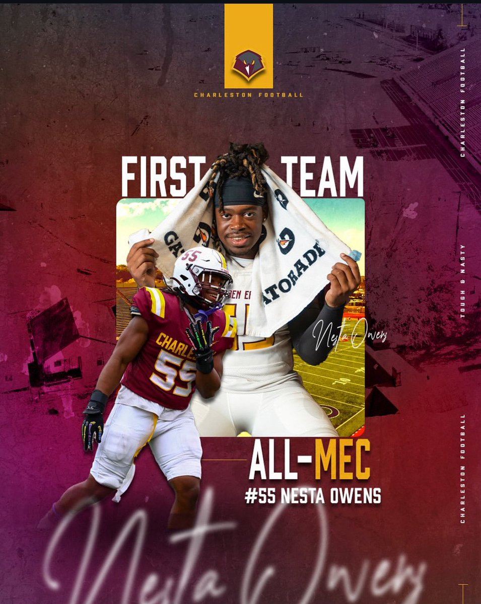 CYBORG55 (@nesta_owens) on Twitter photo Thank you to my coaches <a href="/UCWV_Football/">University of Charleston Football</a>, my teammates and coaches around <a href="/TheMountainEast/">Mountain East Conf.</a> for this amazing honor!
<a href="/Gatorade/">Gatorade</a> Thank you to my coaches <a href="/UCWV_Football/">University of Charleston Football</a>, my teammates and coaches around <a href="/TheMountainEast/">Mountain East Conf.</a> for this amazing honor!
<a href="/Gatorade/">Gatorade</a>
