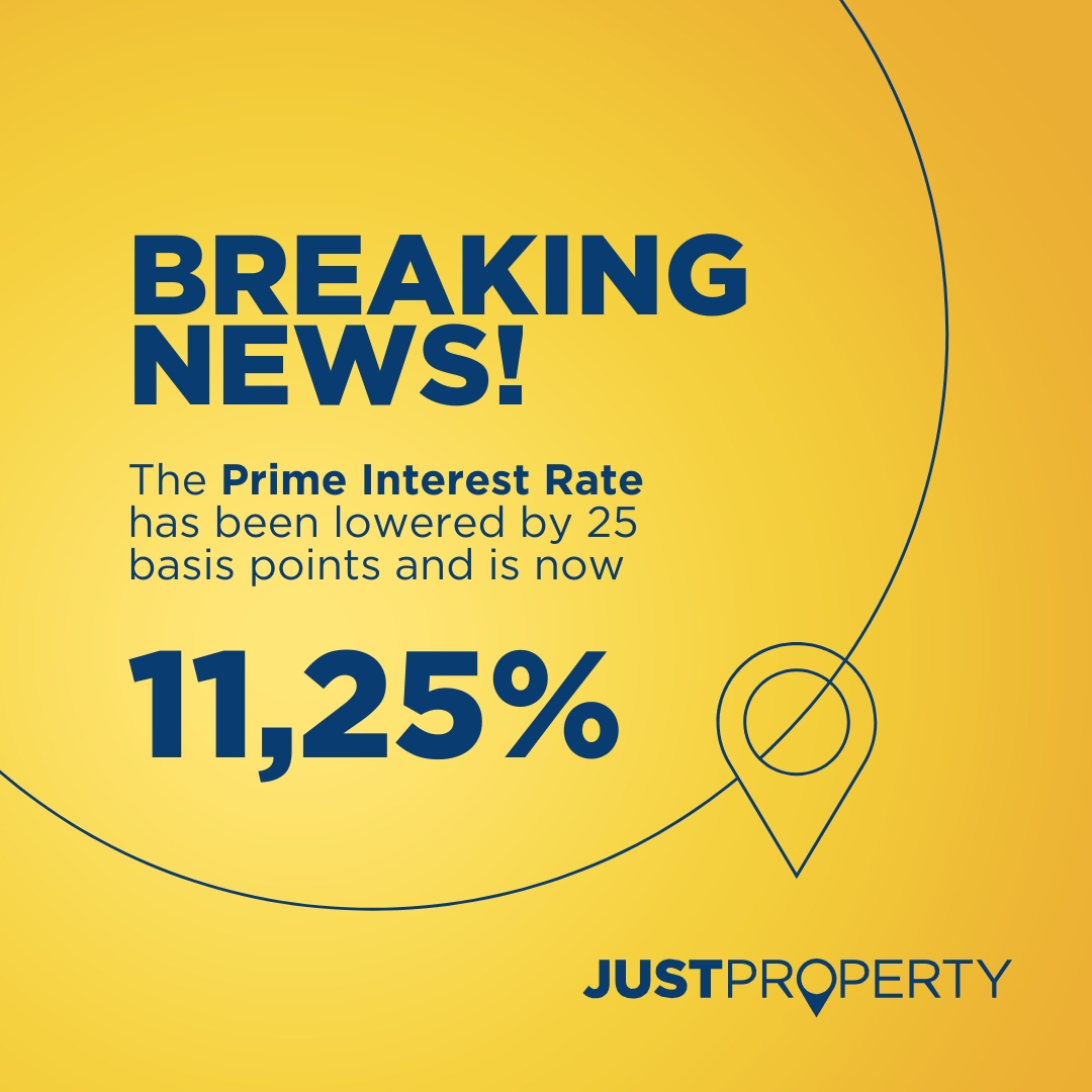 The South African Reserve Bank's Monetary Policy Committee has decided to decrease the Repurchase Rate by 25 basis points to 7.75% by unanimous decision.

This means the Prime Lending Rate is now 11,25%! 

#MPC #InterestRate #PrimeLendingRate #HomeLoan #JustProperty