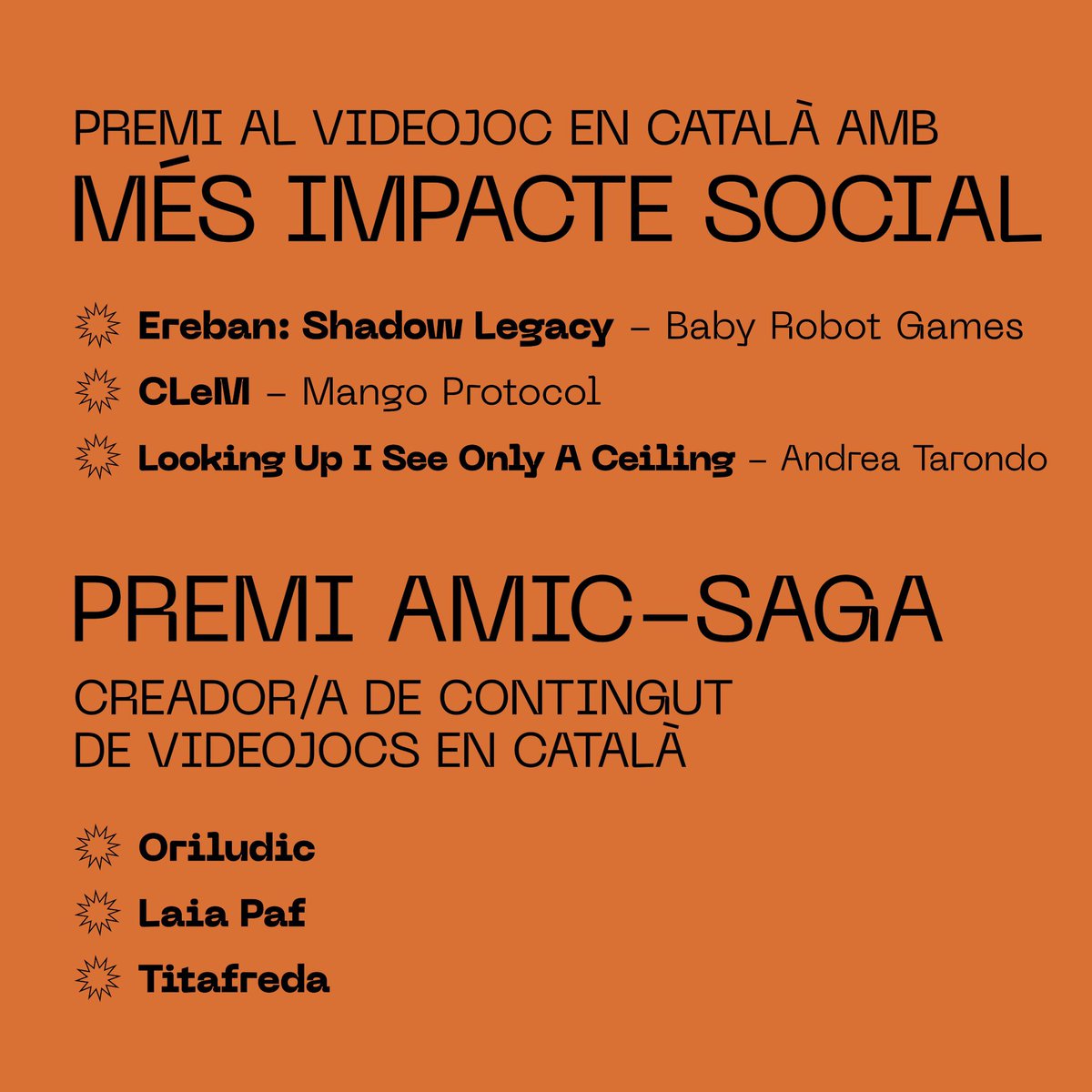 SagaSaloGaming's tweet photo. Dissabte 30/11 ens veiem al Saló del Gaming per conèixer els videojocs guanyadors 🎮🔥 No t’ho perdis! 

🔗 Info i entrades a https://t.co/ASaK0Ca03R https://t.co/UGZXdfWlBB