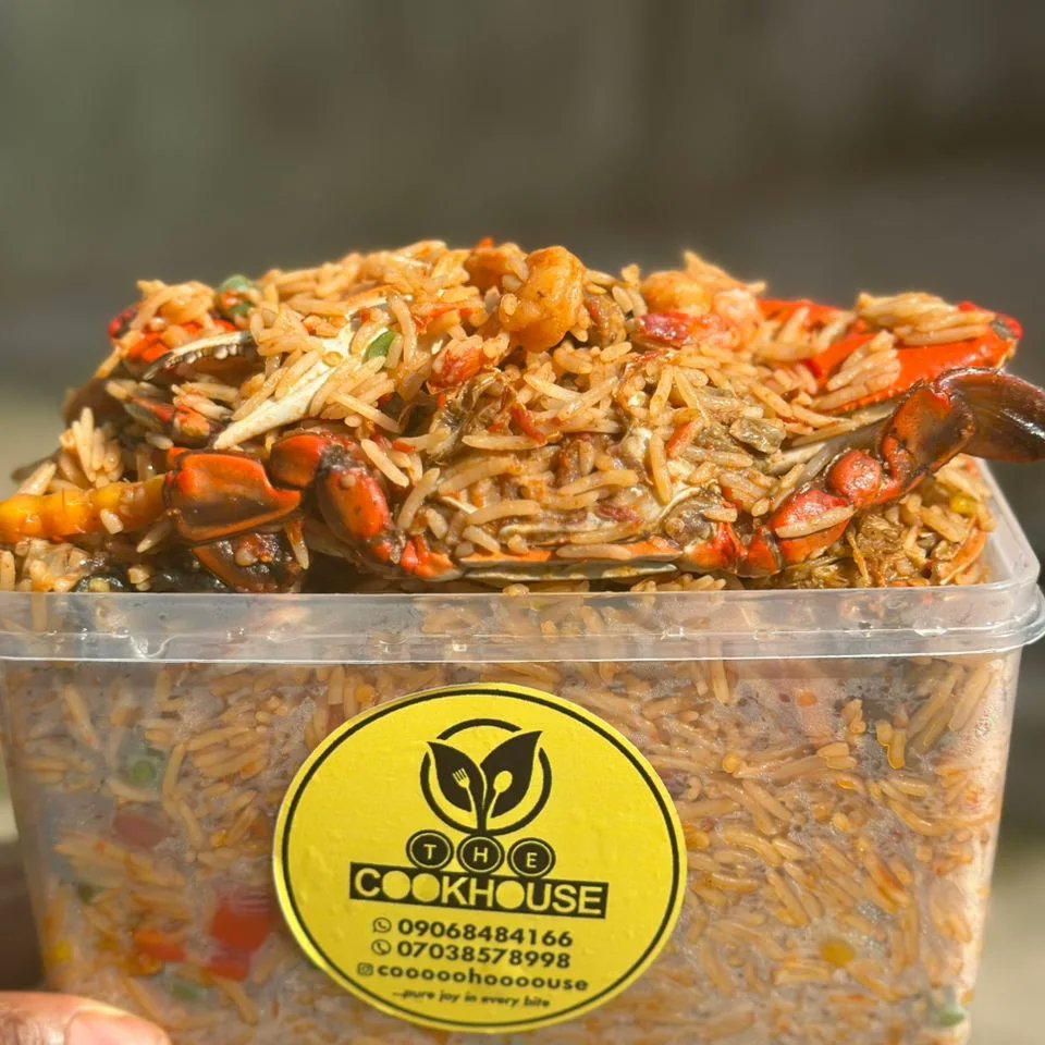 Let me introduce you to out mouthwatering Seafood Jollof Rice.

Perfect for lunch or dinner.

Order Today and Try it Now!

#SeafoodJollofRice #SeafoodLove #RiceGoals #Foodie #culinarydelights
#lagosrestaurants #lagosvendor #chowdeckvendor