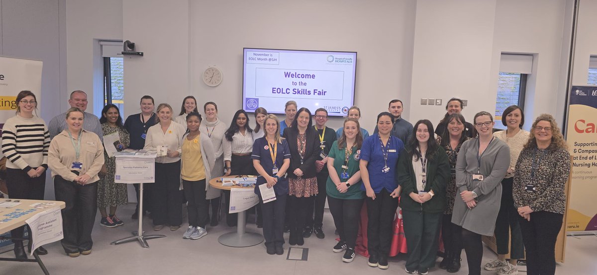 Sarah Healy (@nursesarah015) on Twitter photo That's a wrap!
Thank you so much to each of the stands who joined us today for our second End Of Life Care Skills Fair💜💫
The conversations and information shared today were invaluable to <a href="/stjamesdublin/">St James's Hospital</a> staff in improving our quality end of life care for patients! That's a wrap!
Thank you so much to each of the stands who joined us today for our second End Of Life Care Skills Fair💜💫
The conversations and information shared today were invaluable to <a href="/stjamesdublin/">St James's Hospital</a> staff in improving our quality end of life care for patients!