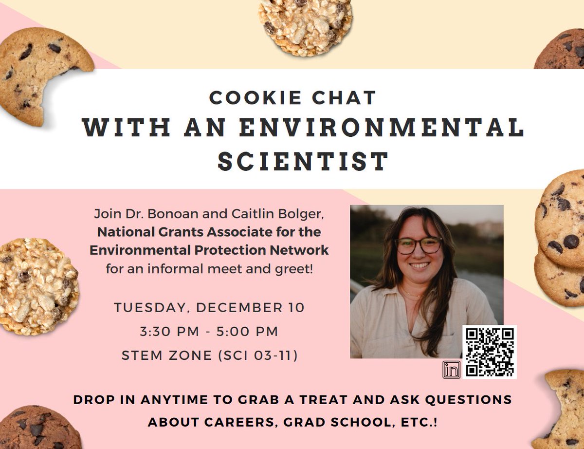 Coming up after Thanksgiving Break, meet an environmental scientist!