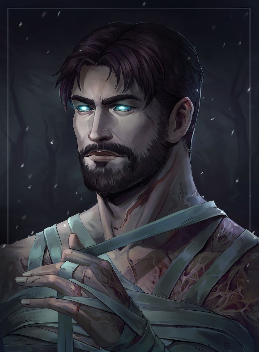 Commission work, Death Knight Alantir Norstone. 
Life after death can bring back far from everything. It will not replace lost emotions or fill the emptiness inside. 🍂

#ArtistOnTwitter #artistsontwitter #worldofwarcraft #WarcraftArt