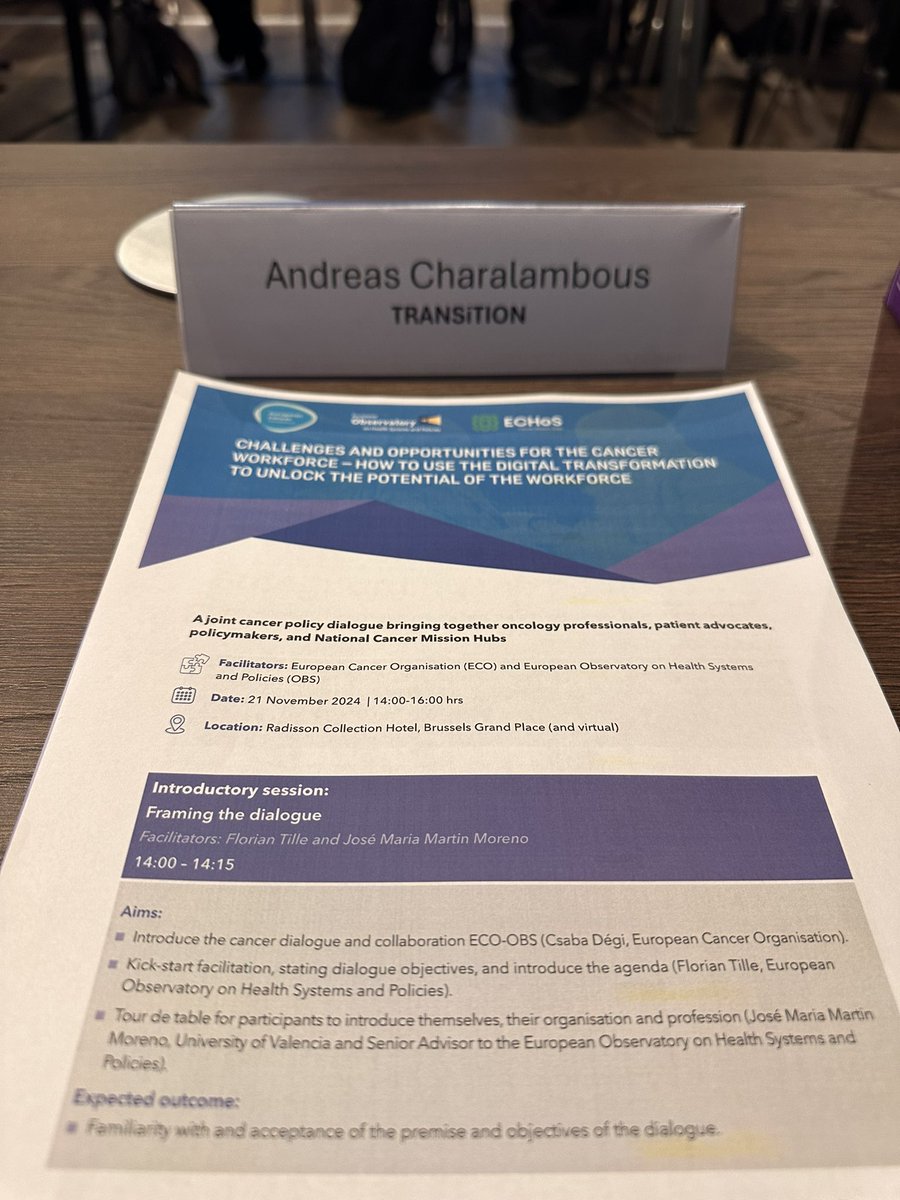 TRANSiTION (@digtransition) on Twitter photo Prof. Andreas Charalambous , is in Brussels invited by the <a href="/EuropeanCancer/">European Cancer Organisation</a> and the European Observatory on Health Systems and Policies. Our coordinator brings the experiences from the TRANSiTION project on supporting the workforce <a href="/EuropeanCancer/">European Cancer Organisation</a> <a href="/EU_HaDEA/">HaDEA</a> Prof. Andreas Charalambous , is in Brussels invited by the <a href="/EuropeanCancer/">European Cancer Organisation</a> and the European Observatory on Health Systems and Policies. Our coordinator brings the experiences from the TRANSiTION project on supporting the workforce <a href="/EuropeanCancer/">European Cancer Organisation</a> <a href="/EU_HaDEA/">HaDEA</a>