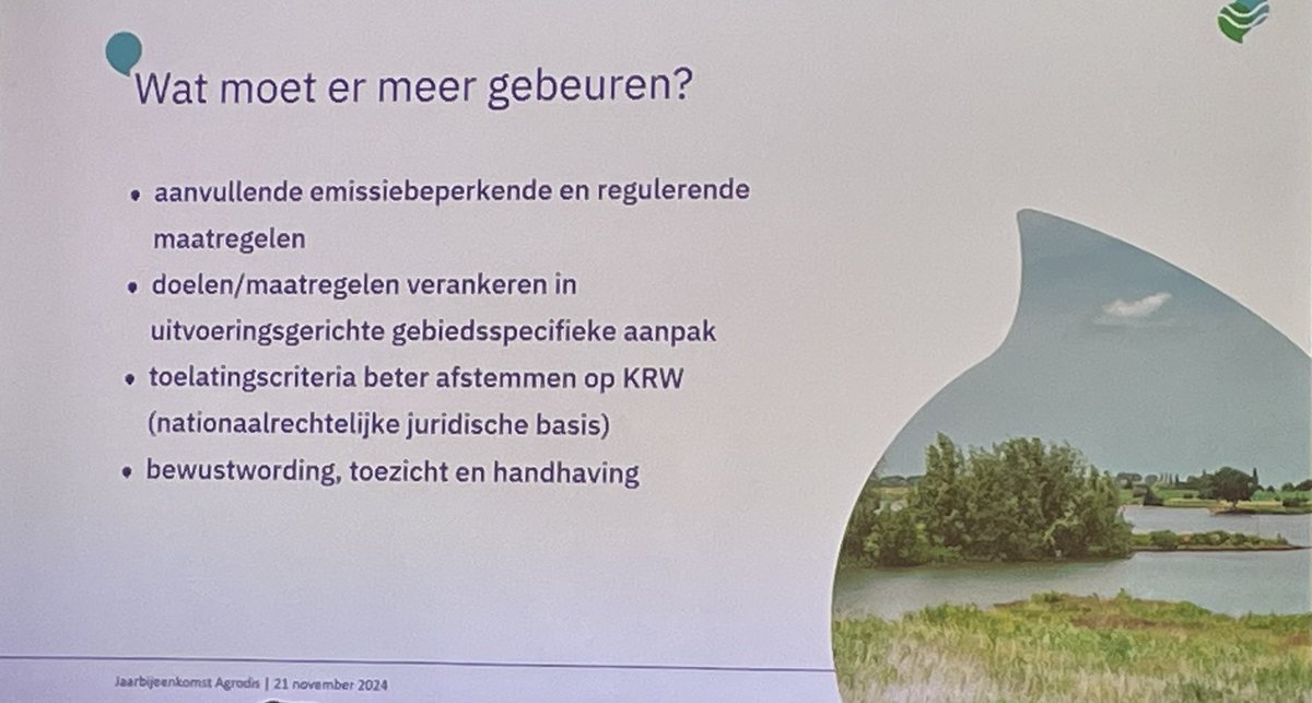 Geert Pinxterhuis (@geertpenco) on Twitter photo .<a href="/Hansdegroene/">Hans de Groene</a> vertelt over uitdagingen waterkwaliteit bij winning drinkwater. Normoverschrijding gewasbeschermingsmiddelen nemen niet snel genoeg af. Waterwinbedrijven nemen maatregelen, ook anderen moeten aan de bak: “Het schiet niet op! Extra inspanning is nodig.” #Agrodis .<a href="/Hansdegroene/">Hans de Groene</a> vertelt over uitdagingen waterkwaliteit bij winning drinkwater. Normoverschrijding gewasbeschermingsmiddelen nemen niet snel genoeg af. Waterwinbedrijven nemen maatregelen, ook anderen moeten aan de bak: “Het schiet niet op! Extra inspanning is nodig.” #Agrodis