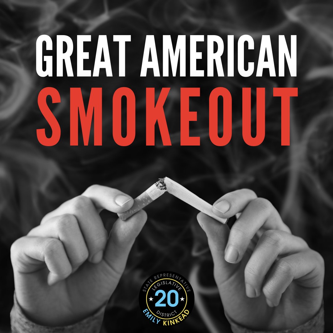 Rep. Emily Kinkead (@repkinkead) on Twitter photo Quitting smoking isn’t easy. It takes time and a plan. You don’t have to stop smoking in one day. Start with day one: cancer.org/cancer/risk-pr…
🚭 <a href="/AmericanCancer/">American Cancer Society</a>
Make the #GreatAmericanSmokeout your day to quit smoking! Quitting smoking isn’t easy. It takes time and a plan. You don’t have to stop smoking in one day. Start with day one: cancer.org/cancer/risk-pr…
🚭 <a href="/AmericanCancer/">American Cancer Society</a>
Make the #GreatAmericanSmokeout your day to quit smoking!
