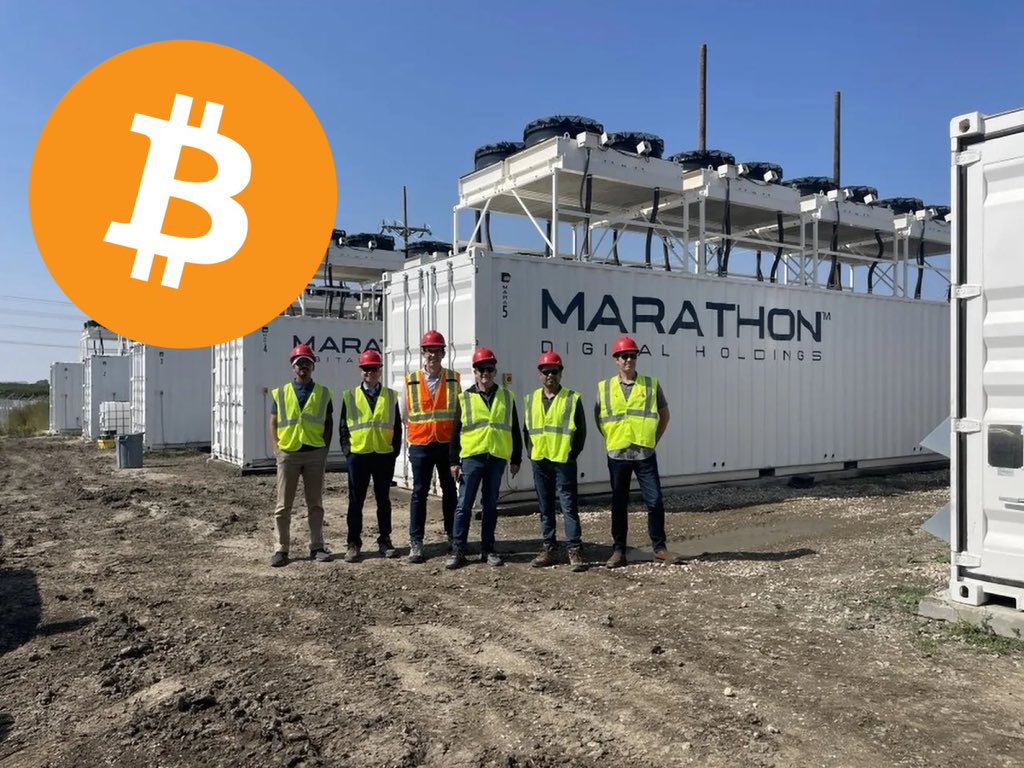 BitcoinMagazine's tweet photo. BREAKING: 🇺🇸 Publicly traded MARA Holdings raises $1 billion to buy more #Bitcoin https://t.co/KYhdbVqfBu