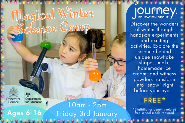 Join us for our HAF Magical Winter Science Camp, in collaboration with DMBC &amp; DoE 🌟 ❄️

Discover the wonders of winter through hands-on experiments and exciting activities✨

Proof of benefits related to free school meals is required to book a space.

…ey-education-tutoring.classforkids.io/camps