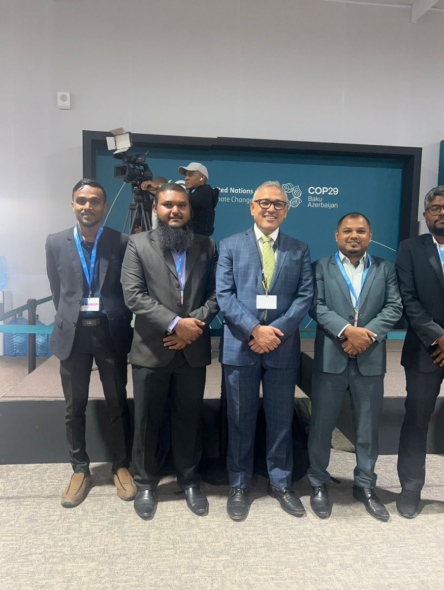 HuvadhooAid's tweet photo. At COP29, our team had the honor of meeting  Dr. @arjunkarki , President of Rural Reconstruction Nepal &amp;Founding Coordinator of the @saape_network, along with Dr. Anjan Shakya, a member of Nepal’s National Assembly. He is a former Ambassador of Nepal to the USA https://t.co/crvGXEvwWx