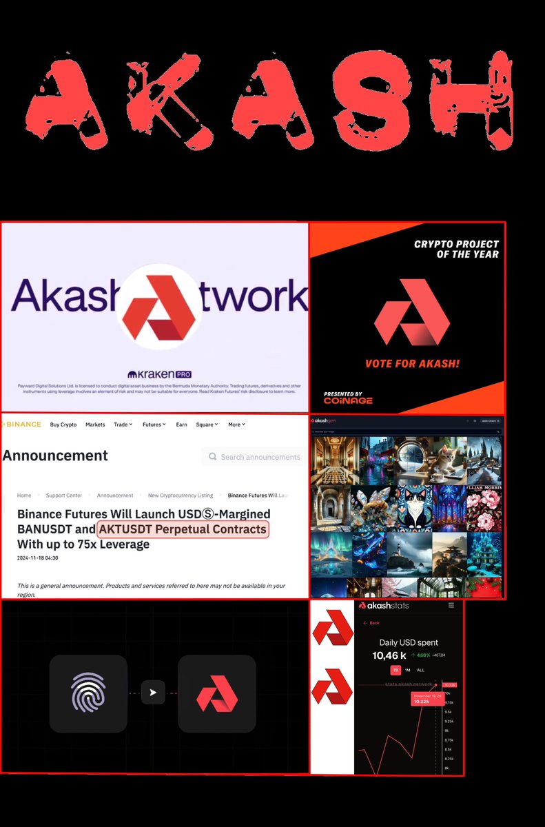 Another massive week for <a href="/akashnet/"></a> 🔥

Let’s take a look at some of the HOT NEWS over the last 5 days 🗞️ 

1ST:

<a href="/krakenpro/">Kraken Pro</a> perpetual futures market for $AKT is live, 
Giving it more exposure to Traders ✅

2ND:

Make Sure to Vote for <a href="/akashnet/"></a> as project of the year with