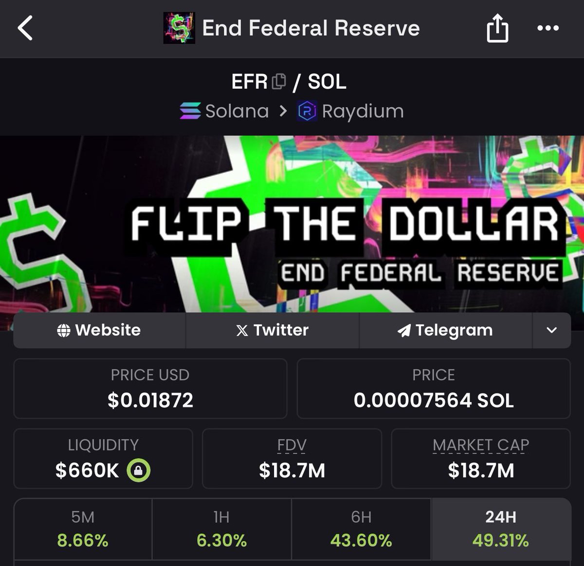 DannyCrypt's tweet photo. I can’t believe i faded this $EFR coin since $3M

Anyway i sized in now, will add on dips.
Looks too good to ignore at this point. https://t.co/RaWEs7EEvx