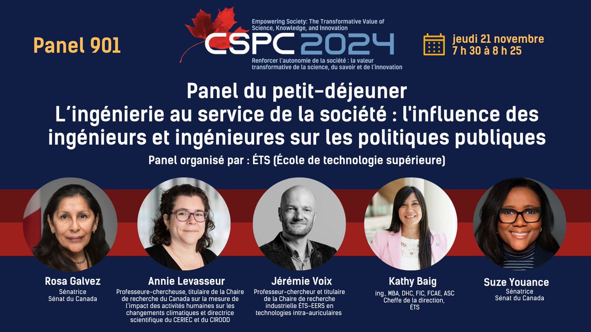 École de technologie supérieure (@etsmtl) on Twitter photo L'<a href="/etsmtl/">École de technologie supérieure</a> tient ce matin un panel intitulé : L’ingénierie au service de la société : l'influence des ingénieurs et ingénieures sur les politiques publiques à la #CSPC2024.
#sciencepolicy #InnovationÉTS L'<a href="/etsmtl/">École de technologie supérieure</a> tient ce matin un panel intitulé : L’ingénierie au service de la société : l'influence des ingénieurs et ingénieures sur les politiques publiques à la #CSPC2024.
#sciencepolicy #InnovationÉTS