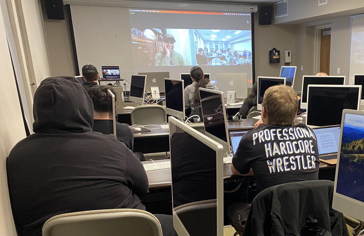 Huge thanks to <a href="/CBSSports/">CBS Sports</a> <a href="/NFL/">NFL</a> analyst Charles Davis for visiting the <a href="/RowanUniversity/">Rowan University</a> <a href="/RowanSportsCAM/">Sports Communication & Media</a> Sports Broadcasting II class on Wednesday night! Great insight on covering games from the nicest (and most humble) person in the business!