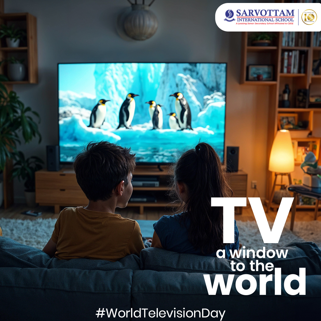 sarvottamnoida's tweet image. Unlock the world from the comfort of your home! 🌎 Let TV inspire, educate, and entertain.

#WorldTelevisionDay #KnowledgeBeyondBorders #FamilyTime #LearningWithFun #NatureAtItsBest #WildlifeLove #GlobalAdventures #TVMagic #SarvottamEducation #PenguinFun #ExploreThroughScreen