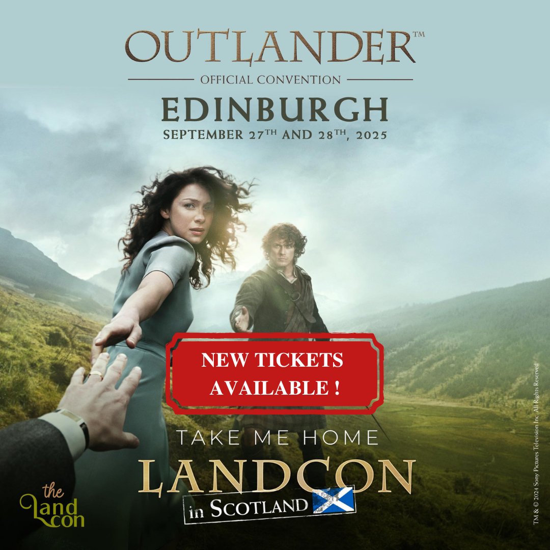[LAND CON SCOTLAND ]
We’ll be releasing additional passes,  on Sunday, December 1st at 8:00 PM (french time zone) via the ticketing platform 😊
Details and pricing : thelandcon.com/land-con-in-sc…
Follow our Facebook group for full statement. 
#outlander  #thelandcon
